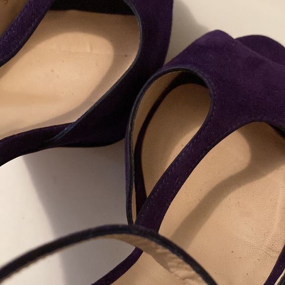 L.K.Bennett T-Strap Suede Platform Sandals - Picture 12 of 16